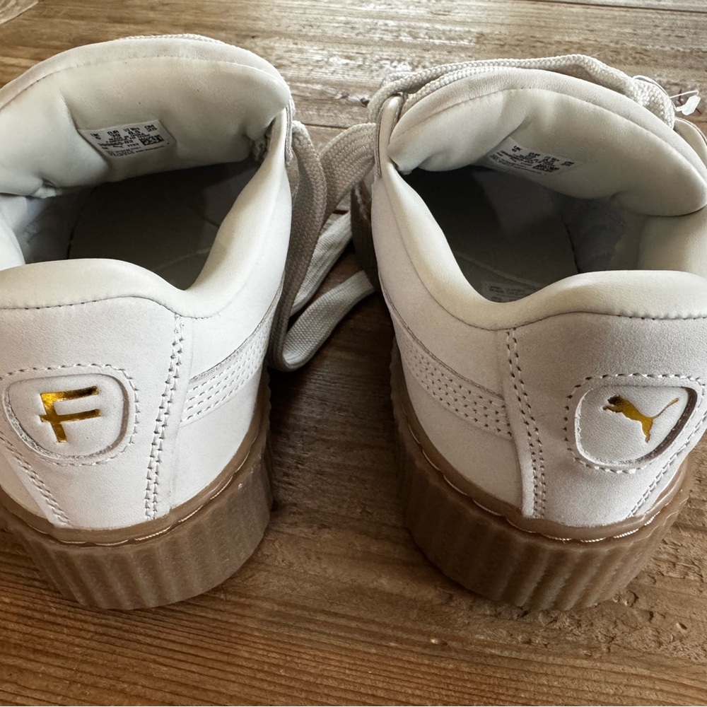 Fenty Puma Creeper Phatty Nubuck Warm White Puma Gold Gum Women’s Size 8.5 - Picture 12 of 12